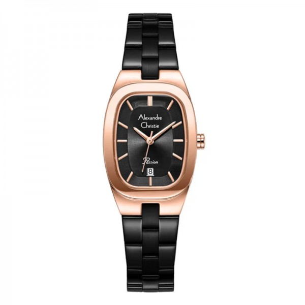 Alexandre Christie AC 2B53 Rosegold Black Steel LDBBRDG